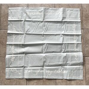 Pottery Barn Kids Mess Mat Under High Chair Mat Eat Your Vegetables New 47"x47